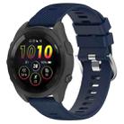 For Garmin Forerunner 265S 18mm Solid Color Silicone Watch Band(Midnight Blue) - 1