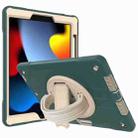 360-degree Rotating Holder Tablet Case with Wristband For iPad 10.2 2020 / 2019(Green + Beige) - 1
