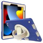 360-degree Rotating Holder Tablet Case with Wristband For iPad 10.2 2020 / 2019(Blue + Beige) - 1