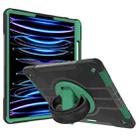 360-degree Rotating Holder Tablet Case with Wristband For iPad 10.2 2020 / 2019(Black + Green) - 1