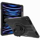 360-degree Rotating Holder Tablet Case with Wristband For iPad 10.2 2020 / 2019(Black) - 1