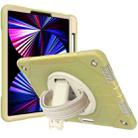 360-degree Rotating Holder Tablet Case with Wristband For iPad 10.2 2020 / 2019(Grass Green + Beige) - 1