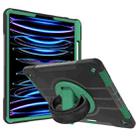 360-degree Rotating Holder Tablet Case with Wristband For iPad Pro 12.9 2021/2020(Black + Green) - 1