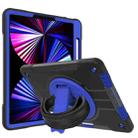 360-degree Rotating Holder Tablet Case with Wristband For iPad Pro 12.9 2021/2020(Black + Blue) - 1