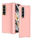 For Samsung Galaxy Z Fold4 5G Skin Feel Two-color Contact Lens Hinge Flip Phone Case(Pink) - 1