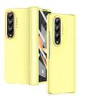 For Samsung Galaxy Z Fold4 5G Skin Feel Two-color Contact Lens Hinge Flip Phone Case(Yellow) - 1