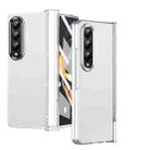 For Samsung Galaxy Z Fold4 5G Skin Feel Two-color Contact Lens Hinge Flip Phone Case(Transparent) - 1