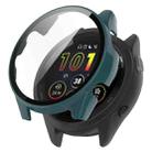 For Garmin Forerunner 265 PC + Tempered Glass Film Integrated Watch Protective Case(Pine Green) - 1