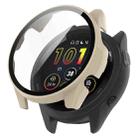 For Garmin Forerunner 265 PC + Tempered Glass Film Integrated Watch Protective Case(Ivory White) - 1