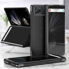For Xiaomi Mix Fold 2 Electroplated Mirror Leather Phone Case with Holder(Black) - 1