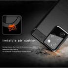 For Samsung Galaxy S21 Ultra Brushed Texture Carbon Fiber TPU Phone Case(Black) - 6