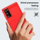 For Samsung Galaxy S20 FE Brushed Texture Carbon Fiber TPU Phone Case(Red) - 3