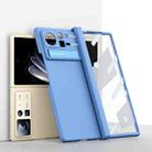 For Xiaomi Mix Fold 2 Macaron Hinge All-inclusive Folding Phone Case with Stand(Blue) - 1