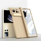For Xiaomi Mix Fold 2 Macaron Hinge All-inclusive Folding Phone Case with Stand(Gold) - 1