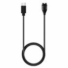 For Garmin Forerunner 265 / 265S / 965 Universal Type-C / USB-C Smart Watch Charging Cable, Length: 1m(Black) - 1