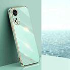 For OPPO Reno8 T 5G XINLI Straight Edge 6D Electroplate TPU Phone Case(Mint Green) - 1