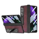 For Samsung Galaxy Z Fold2 5G Napa Texture All-inclusive Phone Case(Red) - 1