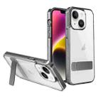 For iPhone 14 Plus High Transparent Holder Phone Case(Black) - 1