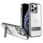 For iPhone 11 Pro Max High Transparent Holder Phone Case(Black) - 1