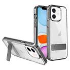 For iPhone 11 High Transparent Holder Phone Case(Black) - 1