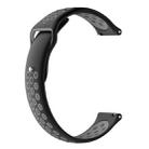 For Garmin Fenix Chronos Two-colors Replacement Wrist Strap Watchband(Black Grey) - 1