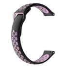 For Garmin Fenix Chronos Two-colors Replacement Wrist Strap Watchband(Black Pink) - 1