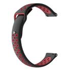 For Garmin Fenix Chronos Two-colors Replacement Wrist Strap Watchband(Black Red) - 1