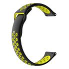 For Garmin Fenix Chronos Two-colors Replacement Wrist Strap Watchband(Black Yellow) - 1