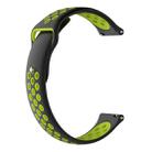 For Garmin Fenix Chronos Two-colors Replacement Wrist Strap Watchband(Black Lime) - 1