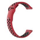 For Garmin Fenix Chronos Two-colors Replacement Wrist Strap Watchband(Red Black) - 1