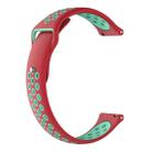 For Garmin Fenix Chronos Two-colors Replacement Wrist Strap Watchband(Red Teal) - 1