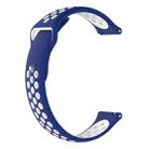 For Garmin Fenix Chronos Two-colors Replacement Wrist Strap Watchband(Blue White) - 1