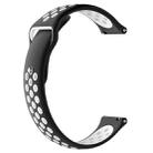 For Garmin Vivoactive3 Two-colors Replacement Wrist Strap Watchband(Black White) - 1