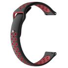 For Garmin Vivoactive3 Two-colors Replacement Wrist Strap Watchband(Black Red) - 1