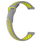 For Garmin Vivoactive3 Two-colors Replacement Wrist Strap Watchband(Gray Yellow) - 1