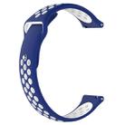 For Garmin Vivoactive3 Two-colors Replacement Wrist Strap Watchband(Blue White) - 1