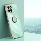 For Honor X8a 2023 XINLI Straight Edge 6D Electroplate TPU Phone Case with Ring Holder(Mint Green) - 1