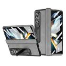 For Samsung Galaxy Z Fold3 5G Napa Pattern All-inclusive Magnetic Phone Case(White) - 1