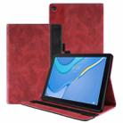 For Huawei MatePad SE Splicing Series Tablet Leather Case(Red) - 1