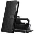 For Samsung Galaxy A34 5G GOOSPERY BLUE MOON Crazy Horse Texture Leather Phone Case(Black) - 1