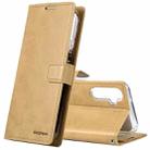 For Samsung Galaxy A34 5G GOOSPERY BLUE MOON Crazy Horse Texture Leather Phone Case(Gold) - 1