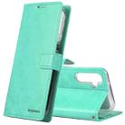 For Samsung Galaxy A34 5G GOOSPERY BLUE MOON Crazy Horse Texture Leather Phone Case(Mint Green) - 1
