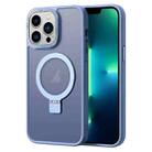For iPhone 13 Pro Max Skin Feel MagSafe Magnetic Holder Phone Case(Blue) - 1