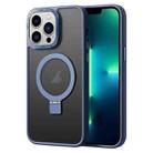 For iPhone 13 Pro Max Skin Feel MagSafe Magnetic Holder Phone Case(Dark Blue) - 1