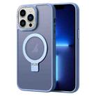 For iPhone 13 Pro Skin Feel MagSafe Magnetic Holder Phone Case(Blue) - 1