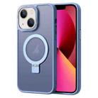 For iPhone 13 Skin Feel MagSafe Magnetic Holder Phone Case(Blue) - 1