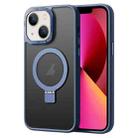For iPhone 13 Skin Feel MagSafe Magnetic Holder Phone Case(Dark Blue) - 1