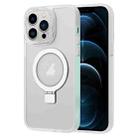 For iPhone 12 Pro Max Skin Feel MagSafe Magnetic Holder Phone Case(Matte White) - 1