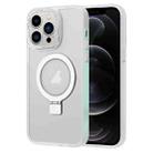 For iPhone 12 Pro Skin Feel MagSafe Magnetic Holder Phone Case(Matte White) - 1