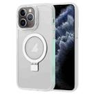 For iPhone 11 Pro Max Skin Feel MagSafe Magnetic Holder Phone Case(Matte White) - 1